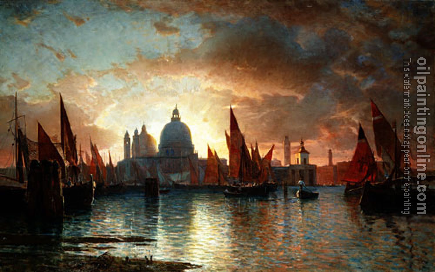 William Stanley Haseltine - Santa Maria Della Salute Sunset